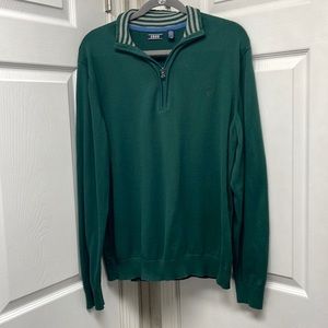 IZOD Men’s Green 1/4 Zip Pullover Sweater XL